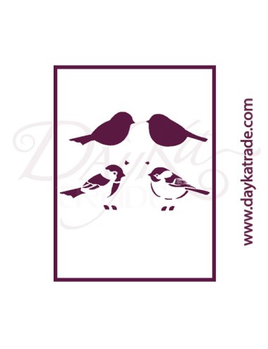 stencil A5 dayka "pájaros dos fases"