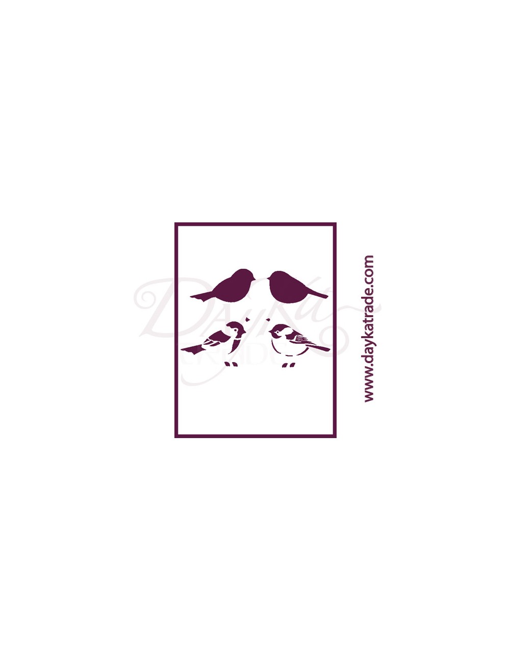 stencil A5 dayka "pájaros dos fases"