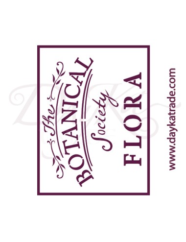 stencil A5 dayka "texto botanical"
