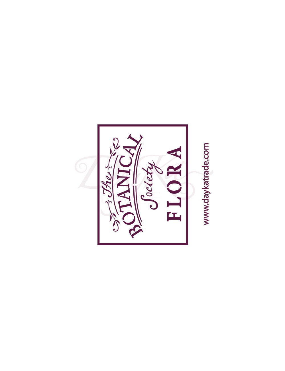 stencil A5 dayka "texto botanical"
