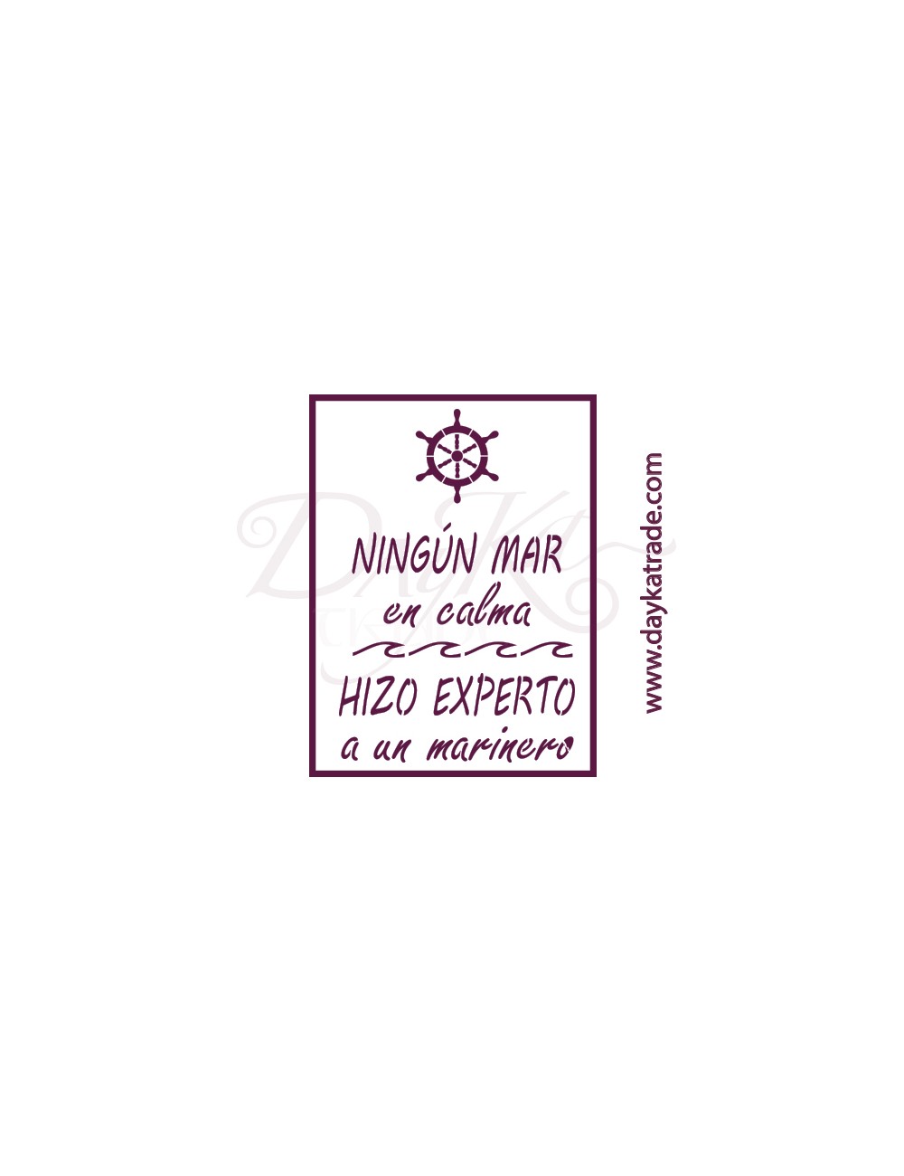 stencil A5 dayka "timón y texto"