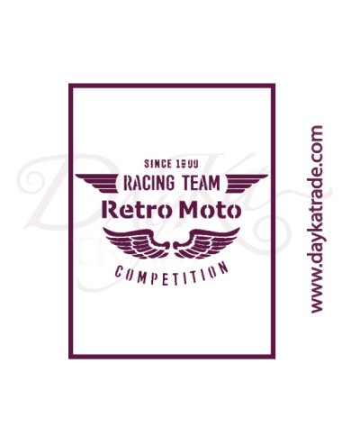 stencil A5 dayka alas "retro moto".