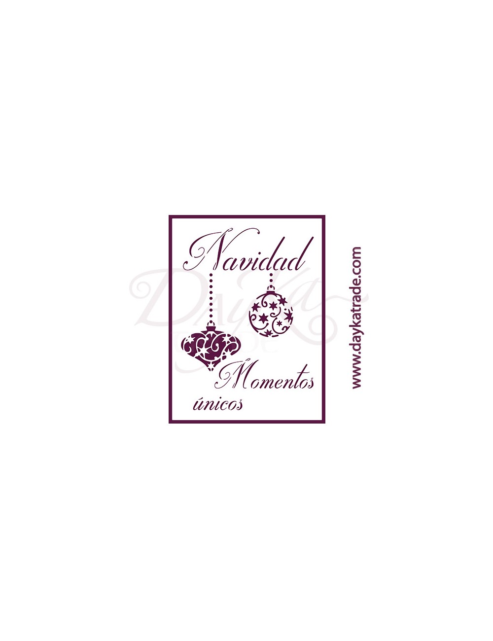 stencil A5 dayka bolas Navidad momentos unicos