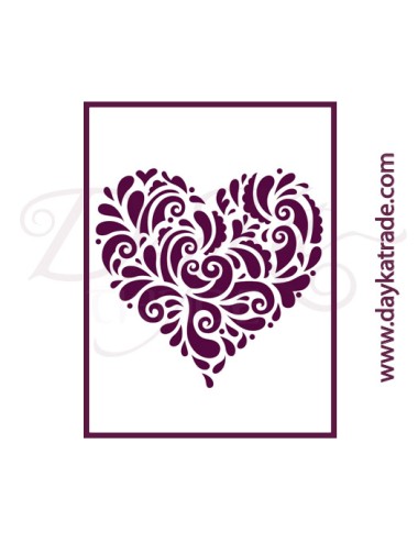 stencil A5 dayka corazón