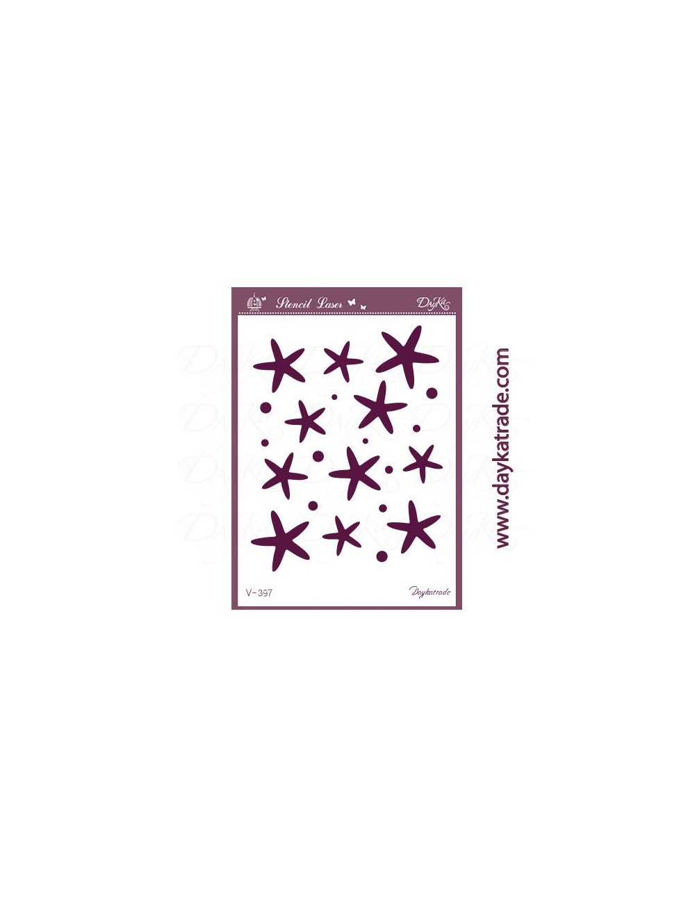 stencil A5 dayka estrellas de mar