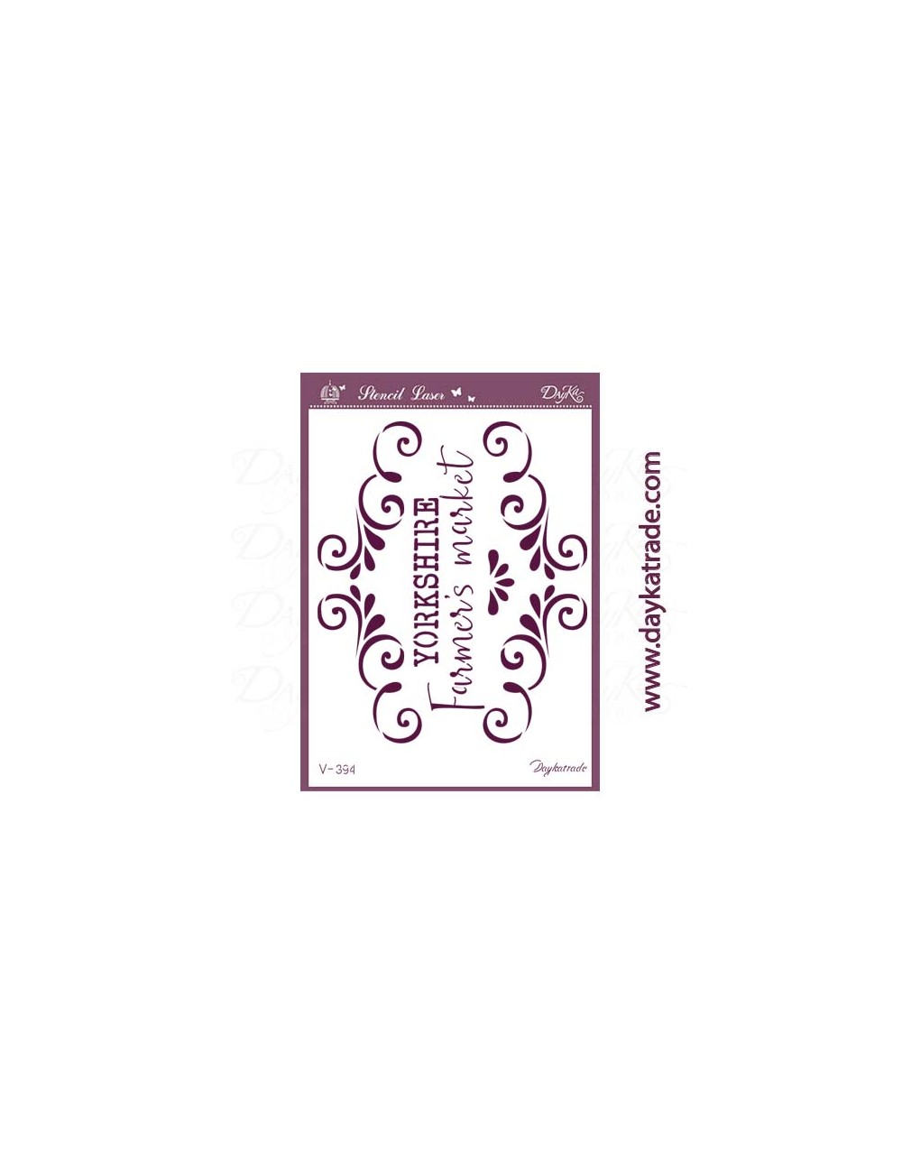 stencil A5 dayka etiqueta yorkshire farmer´s market