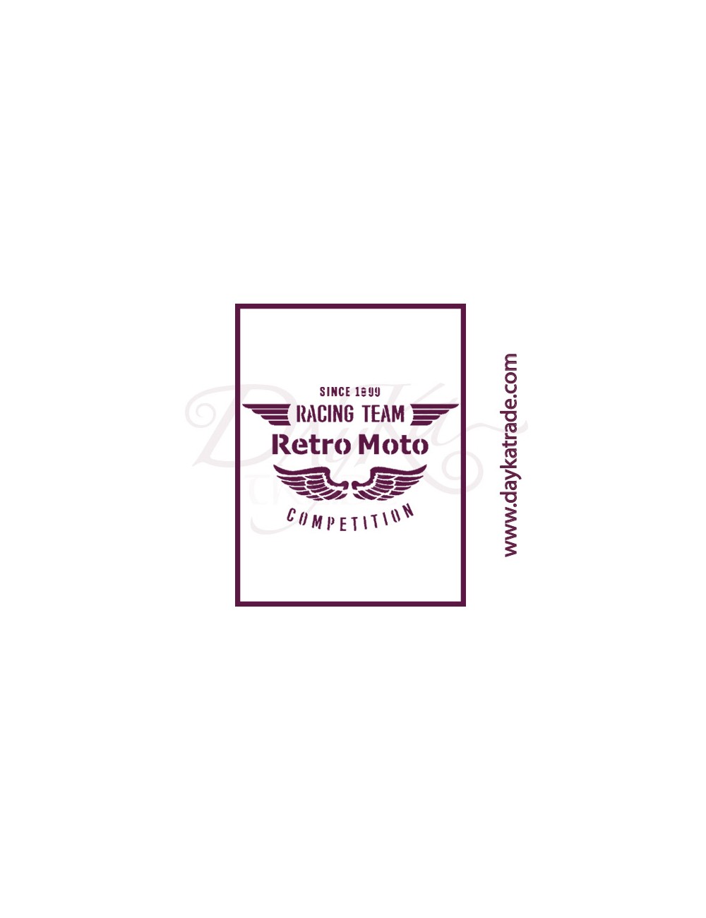 Plantillas de estarcido A4 dayka.  texto motos "retro moto"