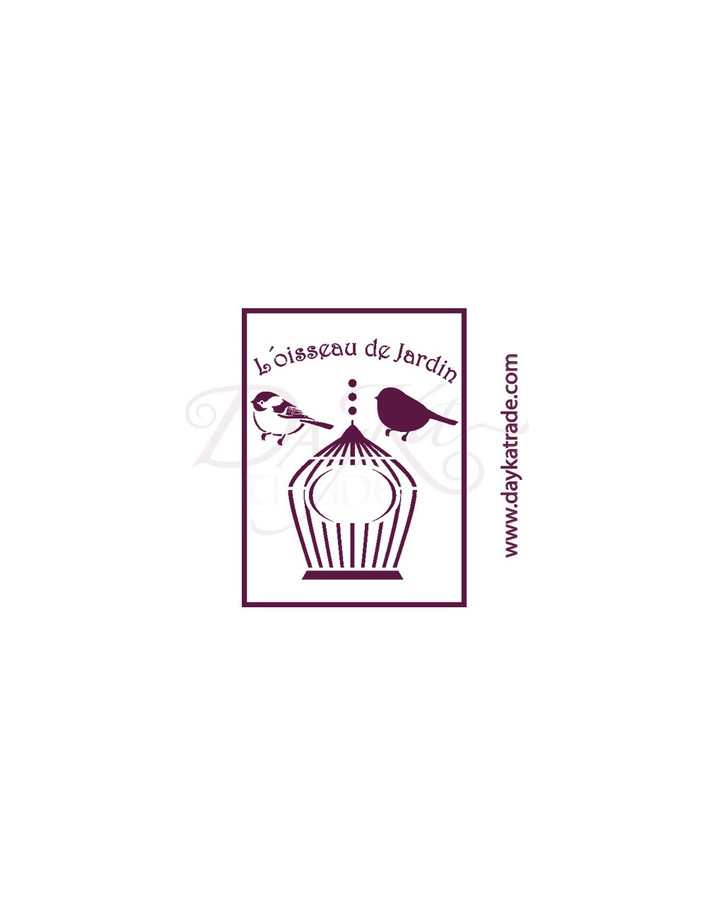 stencil A5 dayka fondo "l'oisseau de jardin".