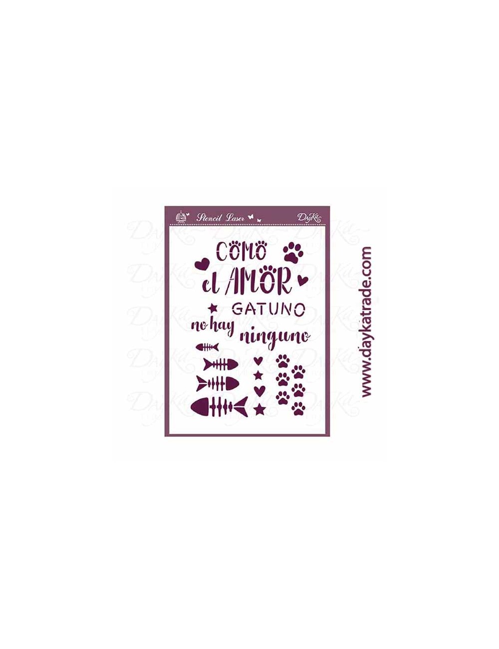 stencil A5 dayka frase gatos