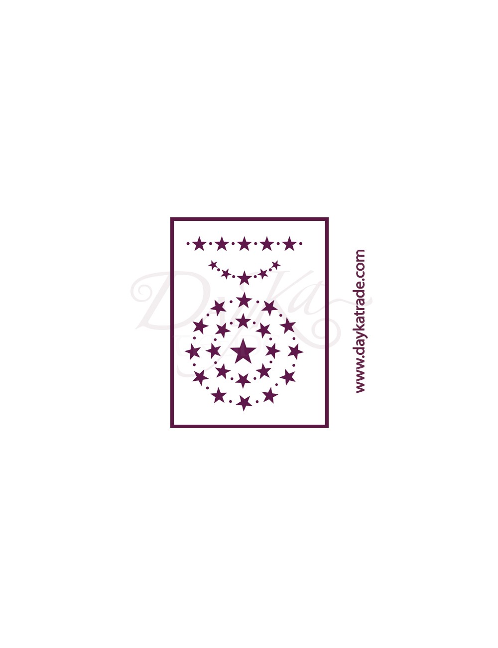 stencil A5 dayka medallas de estrellas