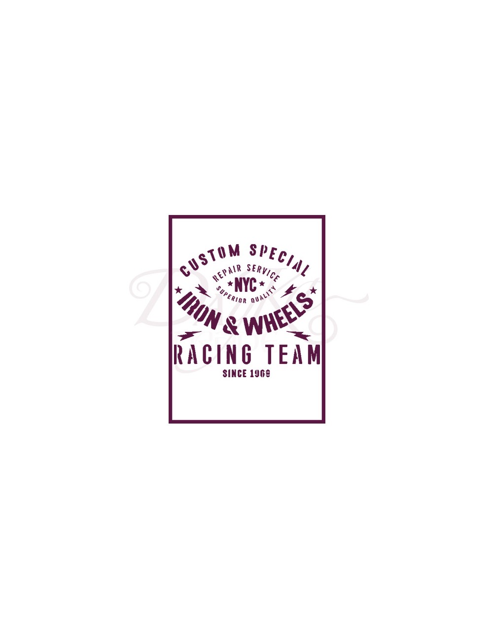 stencil A5 dayka rayos "iron & wheels".