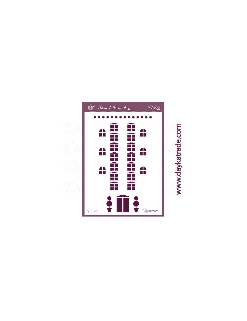 stencil A5 dayka ventanas y puertas casita