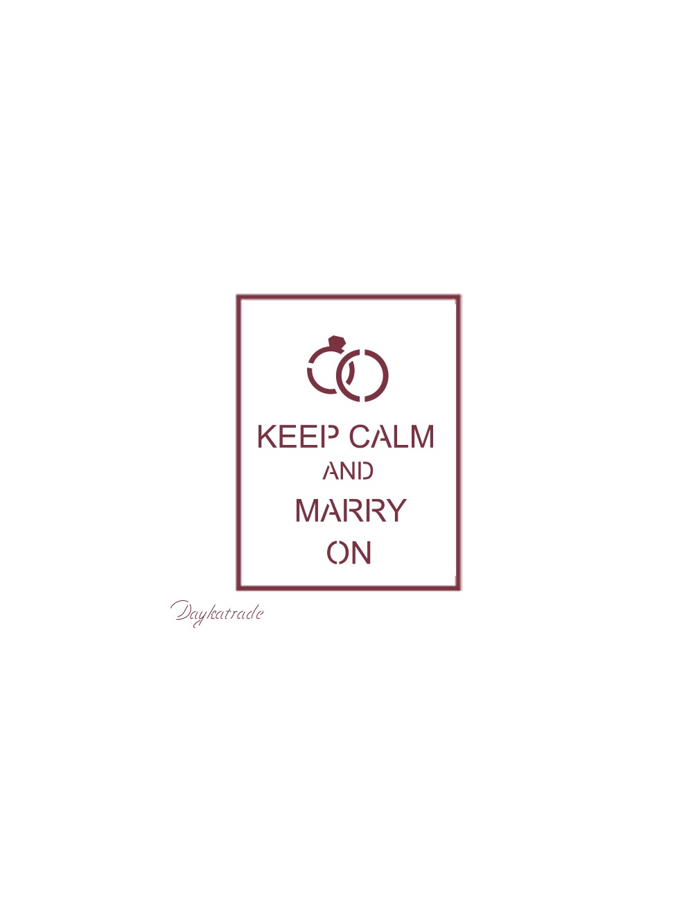 stencil A6 dayka  "frase boda"