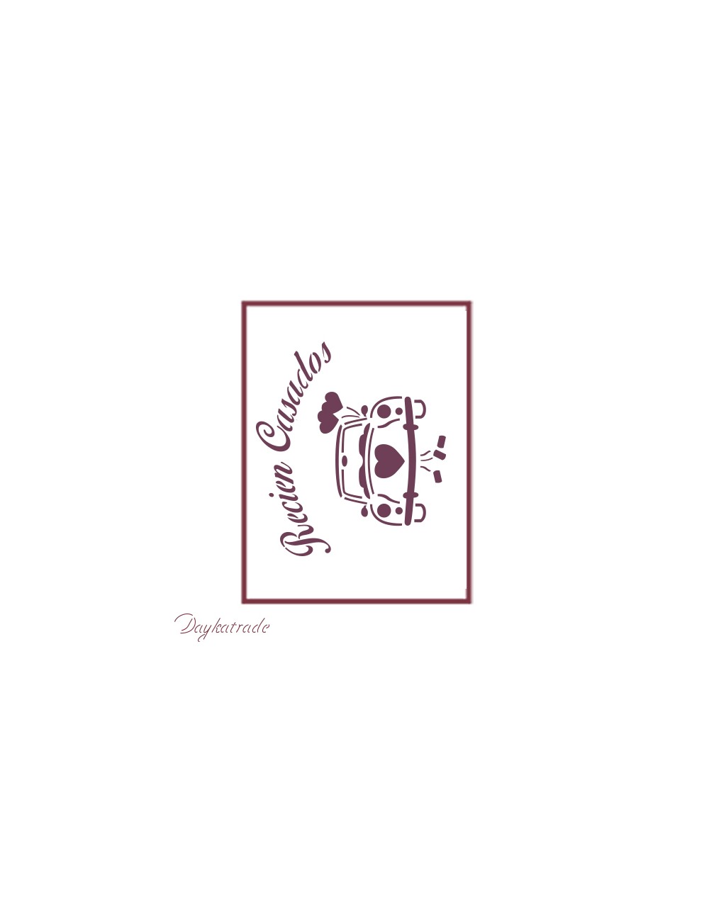 stencil A6 dayka "coche boda"