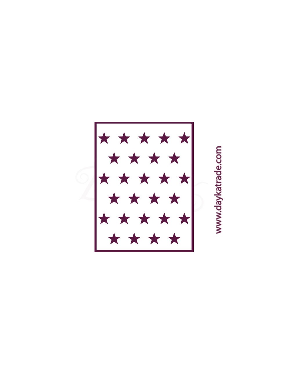 stencil de estrellas A6 dayka