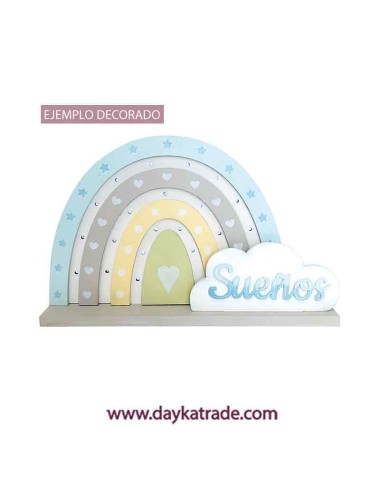 Quita miedos de arcoíris con letrero sueños y luces led