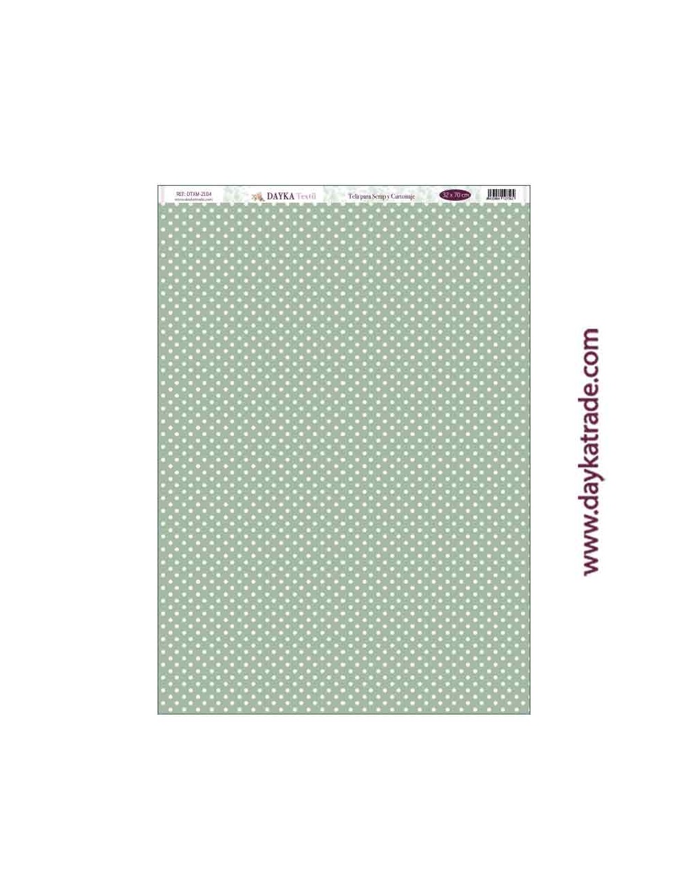 tela para scrap y cartonajelunares verdes "En Comunión con la naturaleza" 32×70 cm
