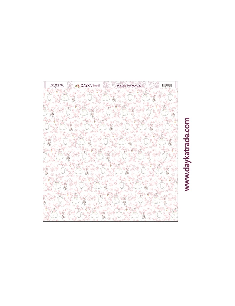 tela para scrapbooking - flores vestidos y zapatos niña