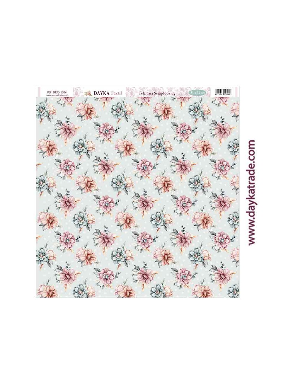 tela para scrapbooking fondo flores "En Comunión con la naturaleza"