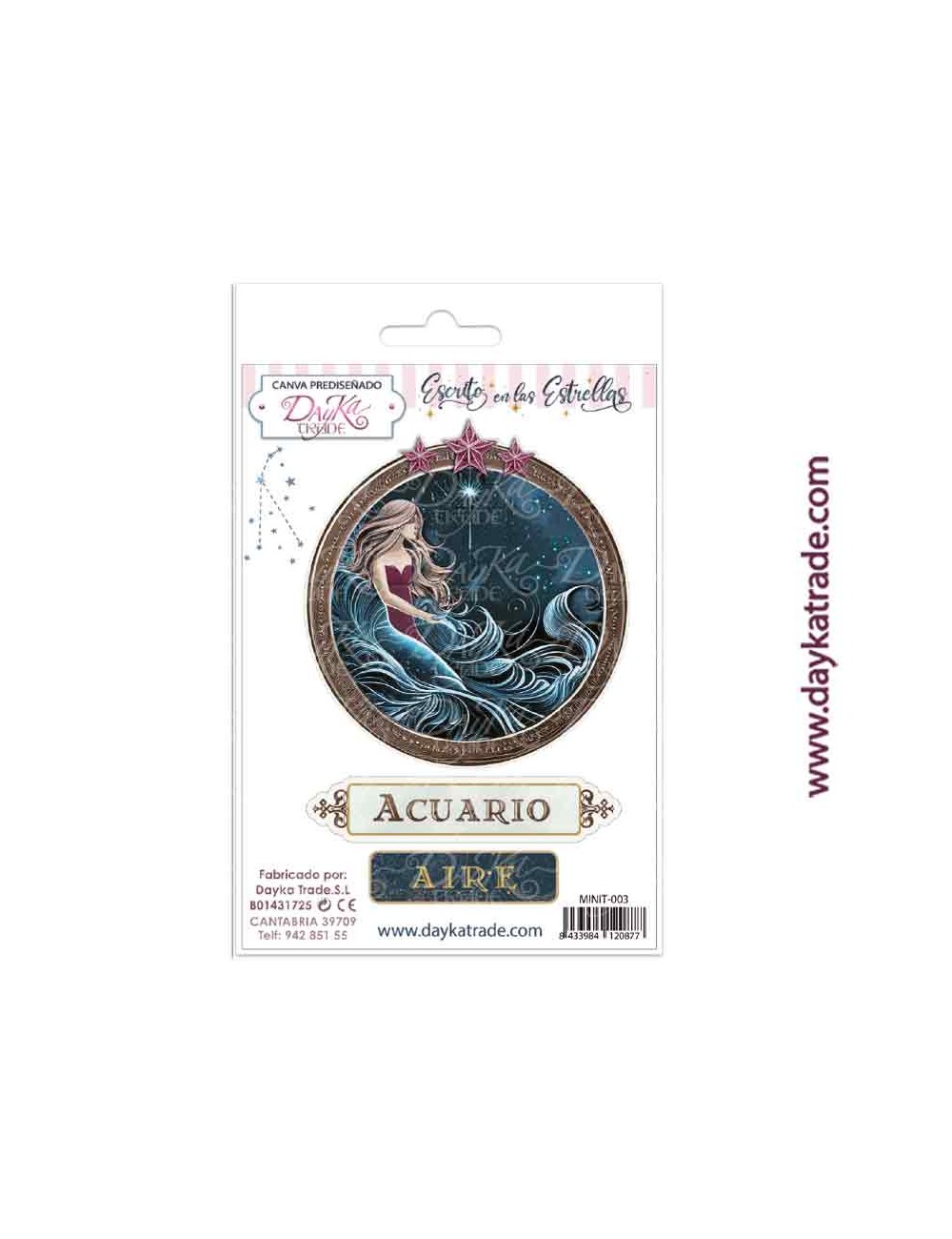 tela para scrapbooking y cartonaje- Escrito en las estrellas "acuario"