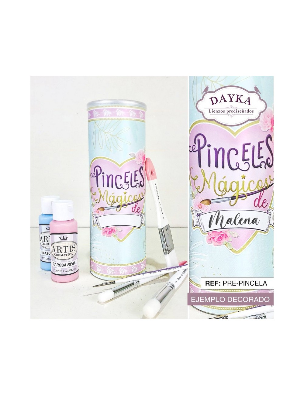 tela prediseñada para estuche de pinceles