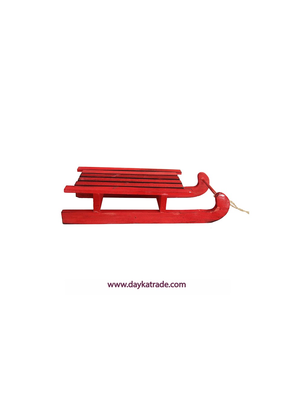 trineo madera  rojo