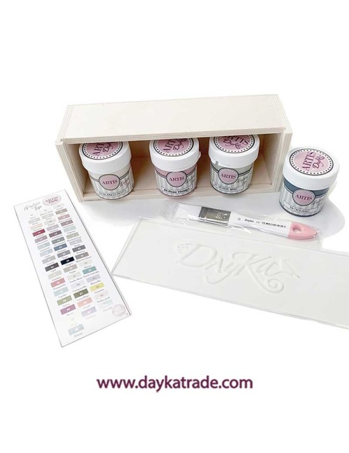 Cajita 4 pinturas chalk artis de 100 ml