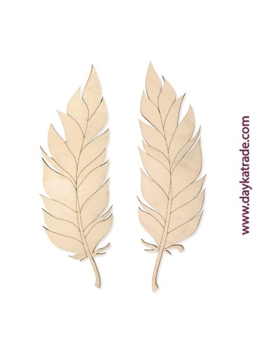 Set  plumas madera