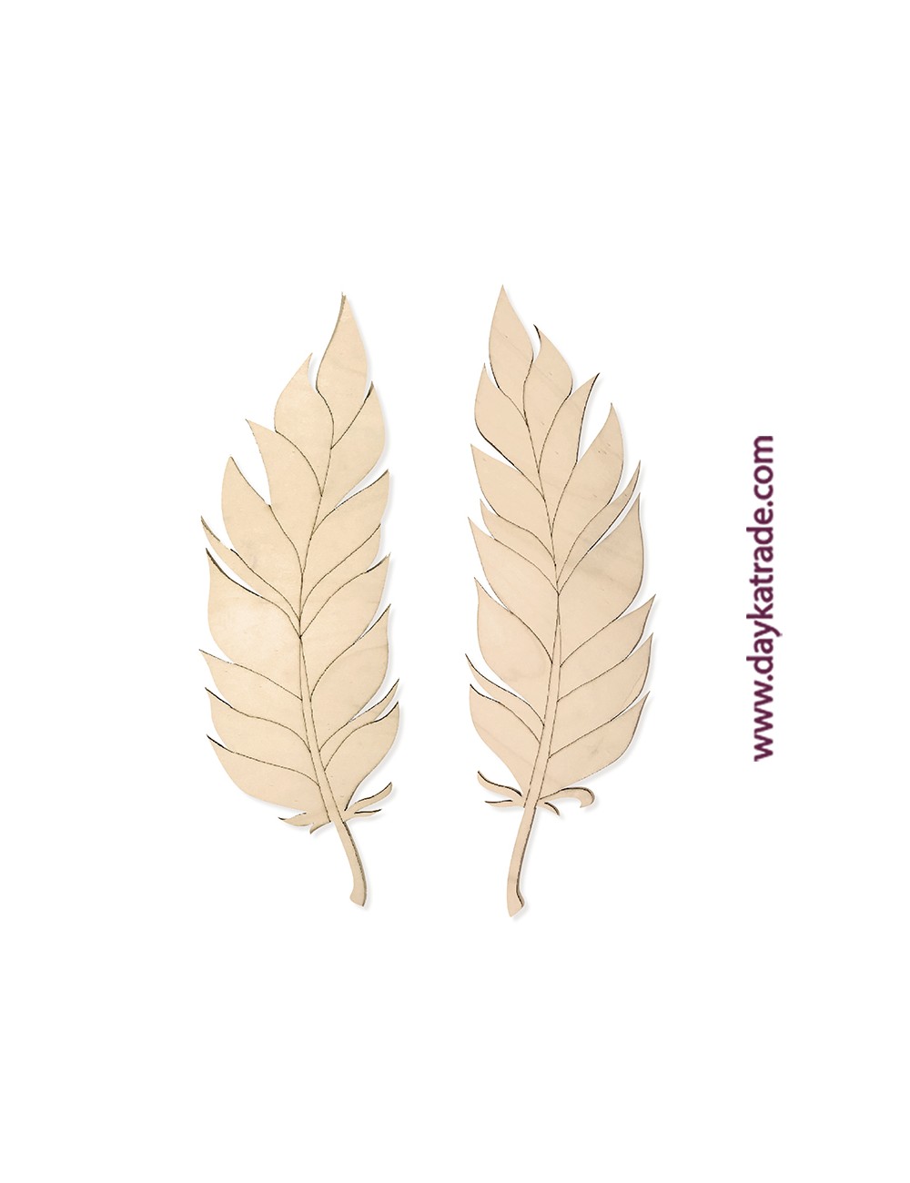 Set  plumas madera