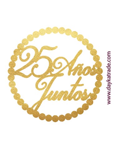 Deco dorado aniversario "25 años"