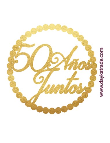 Deco dorado aniversario "50 años"
