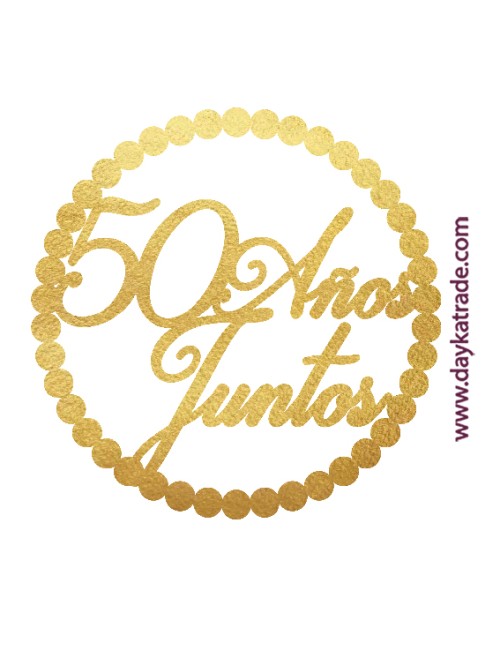 Deco dorado aniversario "50 años"