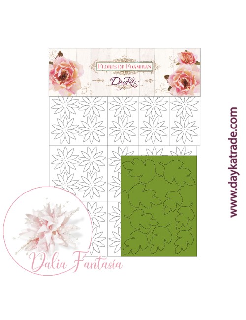 Flor de foamiran - dalia fantasía
