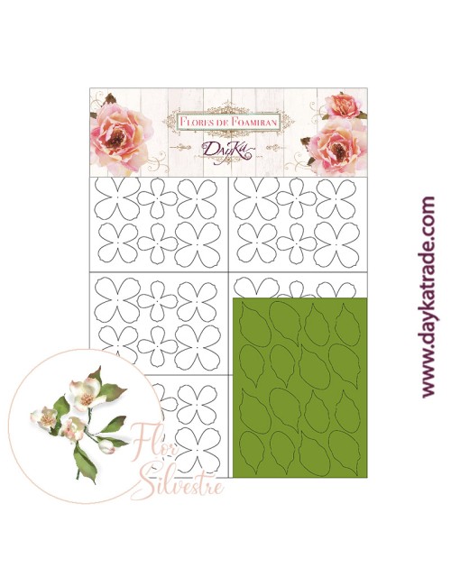 Flor de foamiran - Flores silvestres