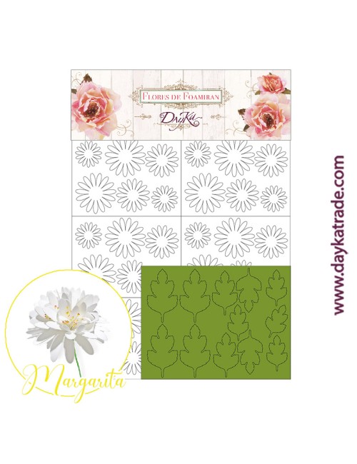 Flor de foamiran - margarita grande