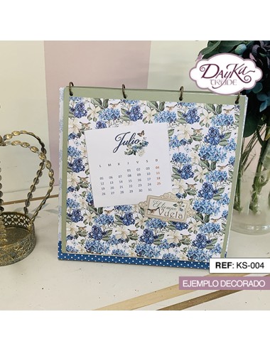 kit calendario 2022 scrapbooking "Nature in Blue"