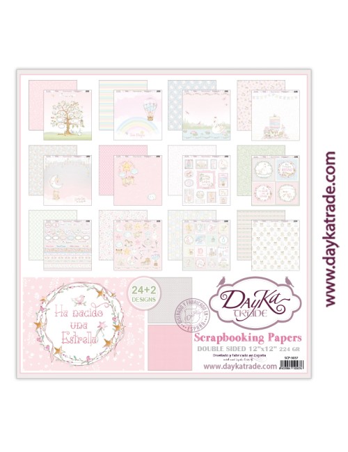 kit scrap bebé "Ha nacido una estrella" niña