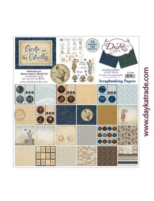 kit scrap colección "Escrito en las estrellas"