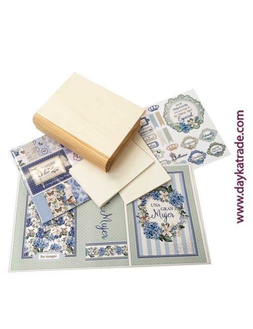 kit scrapbooking - caja libro "una gran mujer"