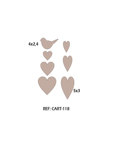 Set corazónes
