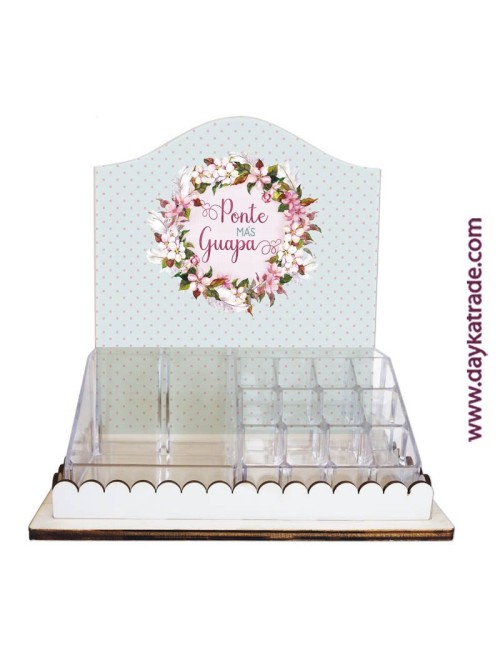 organizador de maquillaje con tela prediseñada