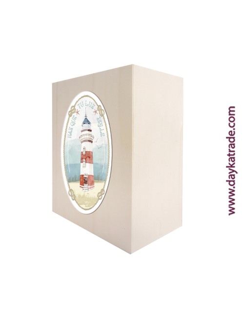papelera grande con tela diseñada marinera