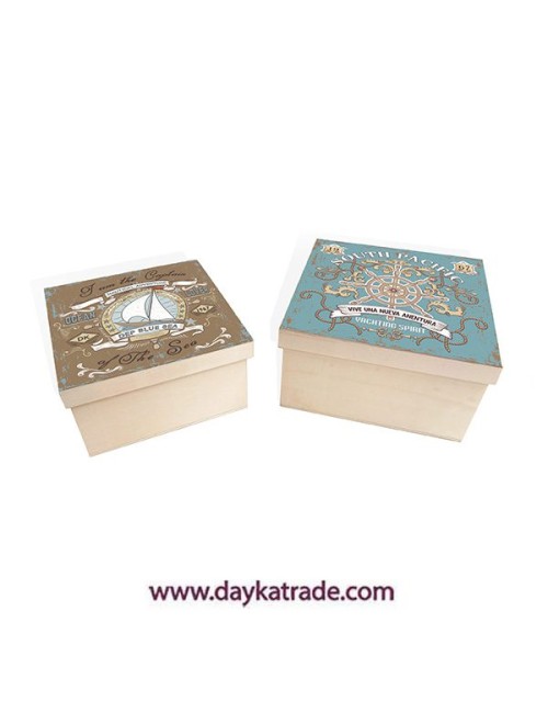 Cajas cuadradas marineras