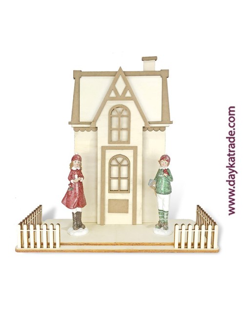Casa inglesa pequeña con niños