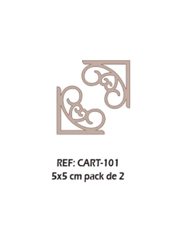 Set dos esquineras corazón
