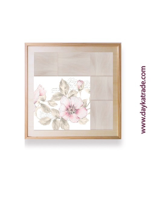 Cuadro rosa silvestre 70x70