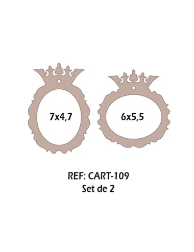 Set dos marquitos ovalados coronas