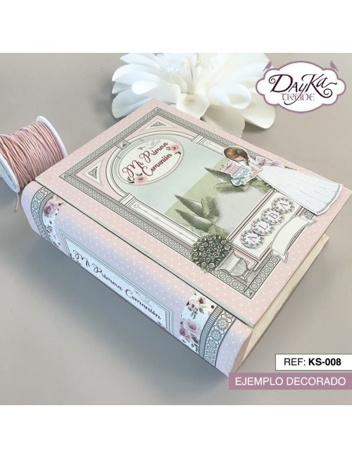 Kit scrapbooking - caja libro Comunión niña