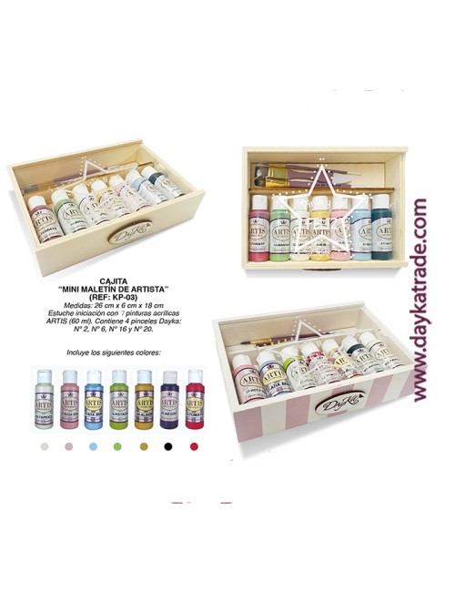 minimaletín de artista - pinturas artis 60ml