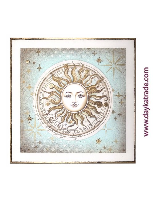 pareja de cuadro prediseñados de luna y sol (con tutorial)
